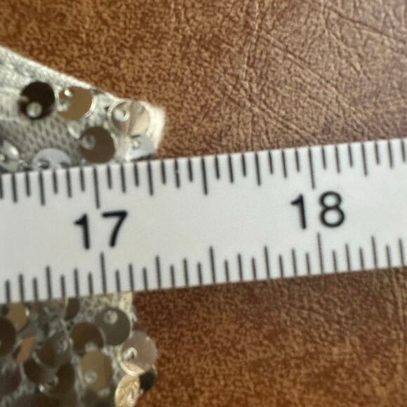 Talbots Silver Sequin XS NWT Gray Stretch Cotton Tank Top - Picture 6 of 8